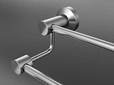 Modern Stainless Steel Double Towel Rail For Bathroom 3d model