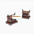 Vintage Wooden Treasure Chests With Metal Accents And Decorative Details