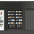Modern Display Cabinet Metal Plate Display Cabinet 3d model