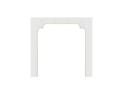 White Classic Wooden Door Arch Design For Home Interior Entryway Decoration 3d model