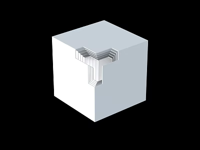Industrial Equipment Cube Structure Featuring T shaped Groove And Precision Engineering Design 3d model