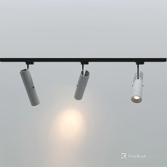 Modern Track Downlights And Spotlights With Bright Lighting For Home Interior Design 3d model 