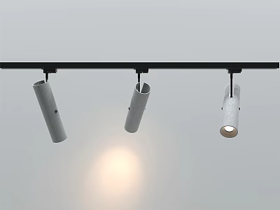 Modern Track Downlights And Spotlights With Bright Lighting For Home Interior Design 3d model
