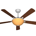Modern Ceiling Fan With Wooden Blades White Light Fixture And Metal Downrod