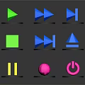 Colorful Geometric Shapes Collection Featuring Green Triangle Blue Cube Yellow Rectangle And Pink Sphere