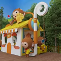 Modern Wenchuang Store Monkey Wenchuang Store 3d model