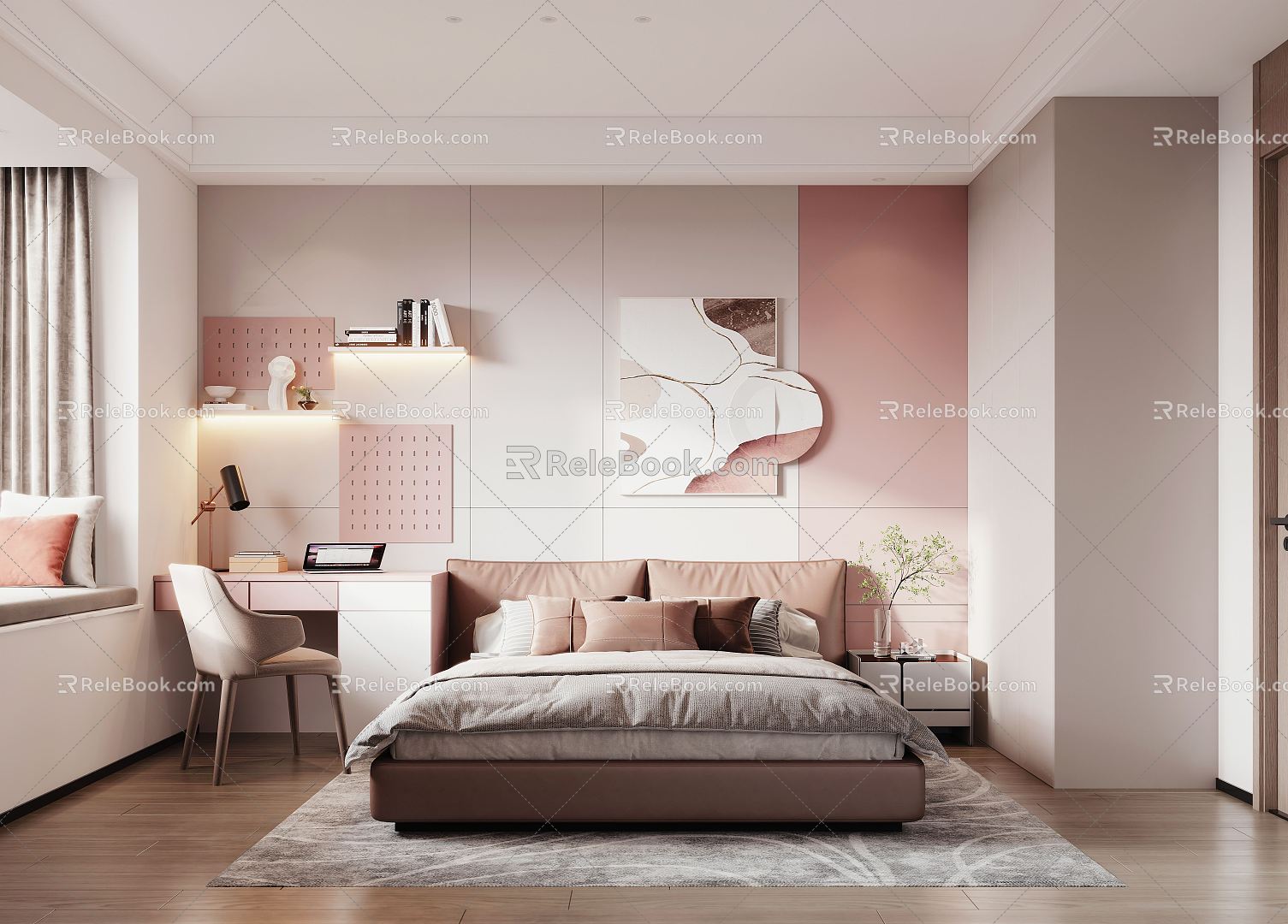 Modern Children's Room Bedroom 3d model