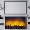 Modern projector screen combination 3d model