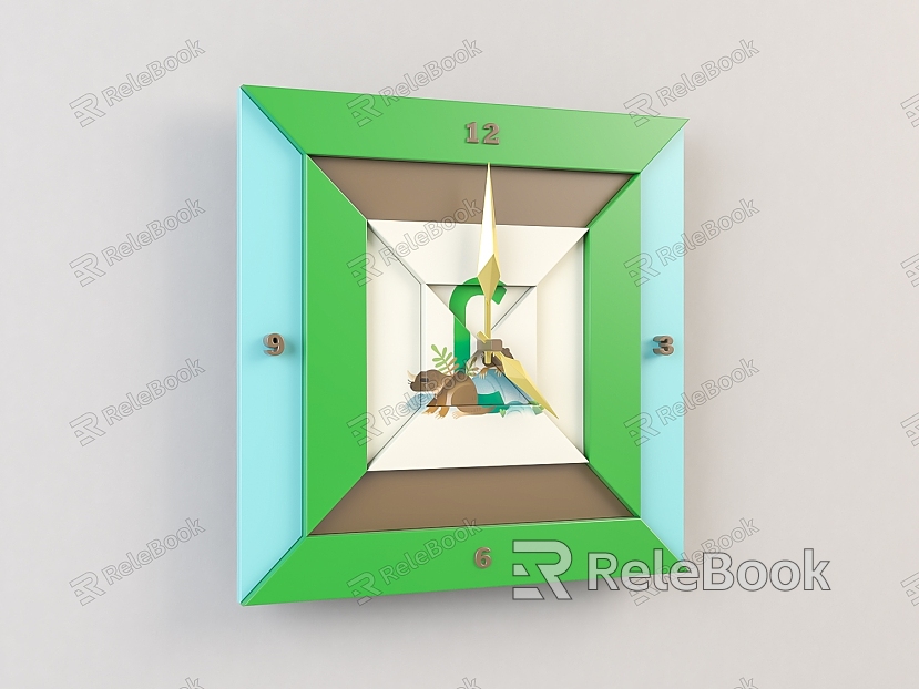 Cartoon children's wall clock model