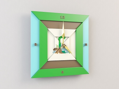 Cartoon children's wall clock model