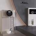 Dual Modern Daily Use Water Dispensers With Digital Display Beige And White Minotii Design