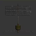 3D Rendered Satellite Model With Solar Panel Array And Support Arms