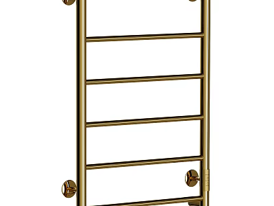 Wall Mounted Golden Bathroom Towel Rack With Multiple Tiers For Organization 3d model