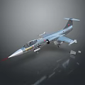 Gray Jet Aircraft Model Featuring Cockpit Landing Gear And Tail Fin