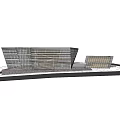 modern library building 3d model
