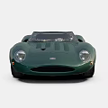Vintage Green Sports Car with Sleek Convertible Body And Classic Design