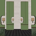 Hotel Modern Hotel Screen Partition Combination Atrium 3d model