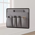 Wall Mounted Fabric Storage Organizer With Multiple Pockets For Daily Essentials