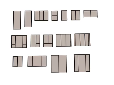 Various Rectangular Wooden Panels For Home Furniture Components And Designs 3d model
