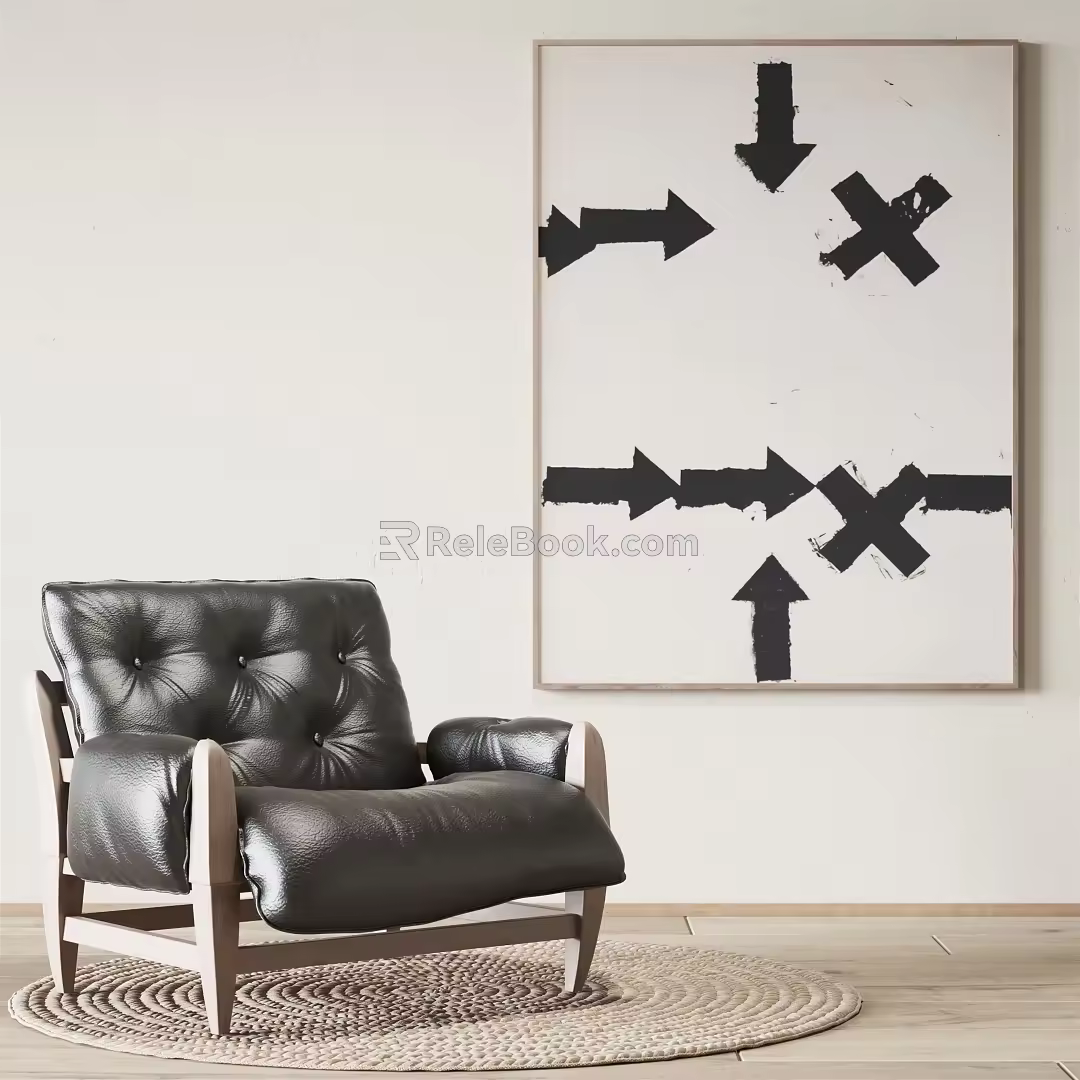 Quiet single sofa 3d model