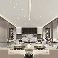Modern reception area Sales office Sales center Negotiation area Rest area 3d model
