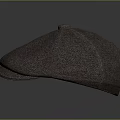 Classic Woven Tweed Newsboy Hat With Small Button And Flat Brim Detail