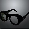 Stylish Black Frame Glasses With Colorful Spiral Lenses For Fashion Accessory Wear