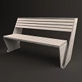 Modern Public Bench With Wooden Slat Seat And Black Metal Frame Design