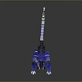 Blue Fantasy Dragon With White Horns Long Tail Energy Accents And Scaled
