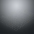 Weapon Silhouette Formed By Many Small Human Figures Arranged In Formation 3d model