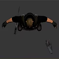 Blonde Haired Male Character In Tactical Outfit With Mechanical Weapons Creature Design