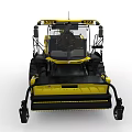 Modern Yellow And Black Agricultural Harvester With Large Wheels For Efficient Farm Harvesting