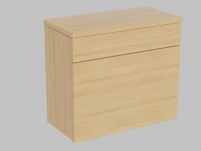 Light Wood Storage Cabinet With Modern Simple Design And Smooth Surface 3d model