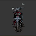 Red Sports Motorcycle With Black Leather Seat Alloy Wheels And Rear Exhaust