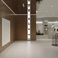Modern Clothing Store Interior Design With Display Area Mannequin And Lighting
