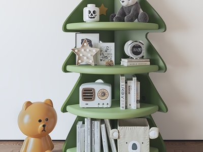 Children's Storage Rack Toy Storage Rack Toy Display Rack Children's Supplies Christmas Tree Shelf 3d model