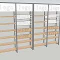 Sturdy Metal Frame Storage Shelving Units With Wooden Shelves And Grid Partitions