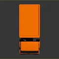 Yellow Dump Truck With Front Cab Open Cargo Bed And Detailed Exterior
