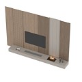 TV background wall TV decorative wall composition 3d model