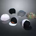 Stylish Assorted Hats Featuring Camouflage Mesh And Printed Designs For Daily Use