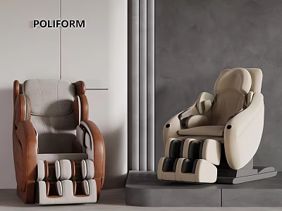 Elegant POLIFORM Massage Chairs With Modern Design And Premium Upholstery 3d model
