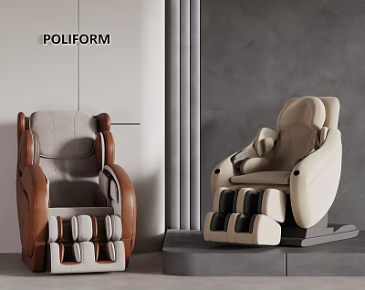 Elegant POLIFORM Massage Chairs With Modern Design And Premium Upholstery 3d model