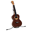 High Quality Wooden Acoustic Ukulele Standing On Display Stand For Musicians