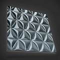 Modern art glass partition 3d model