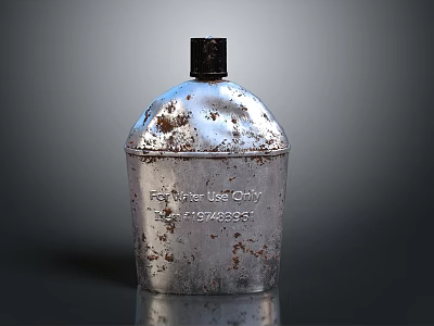 Silver Metal Household Appliance With Black Lid And Rusty Surface By Everhot Ltd 3d model