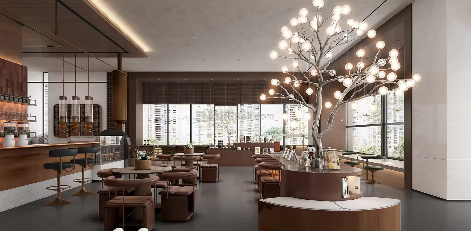 Modern reception area 3d model