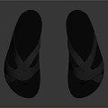 Dark Gray Cross Strap Flip Flops With Textured Lightweight Design For Everyday Casual Wear