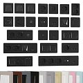 Various Matte Black Wall Switches And Sockets Collection For Residential Electrical Installation Requirements
