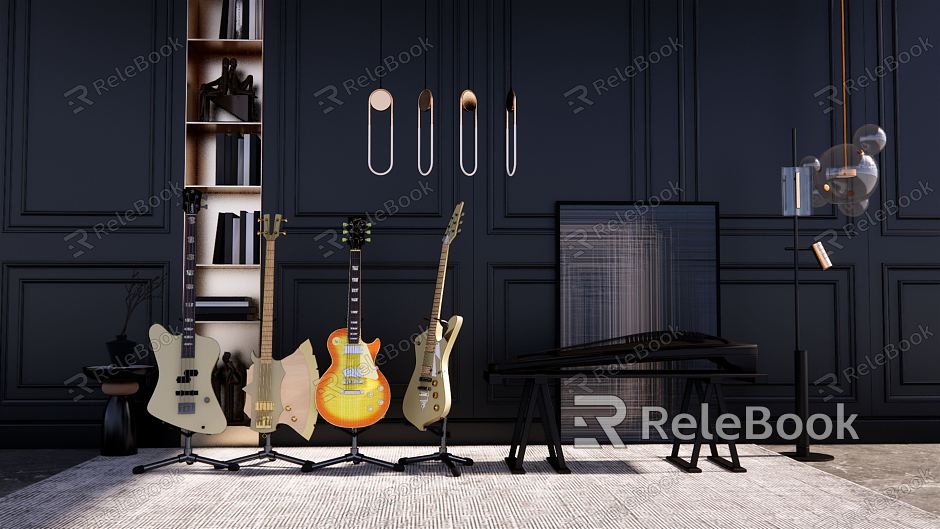 modern musical instrument guitar music equipment model