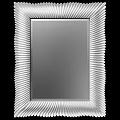 Modern Decorative Mirror With Silver Wavy Texture Frame For Home Decor